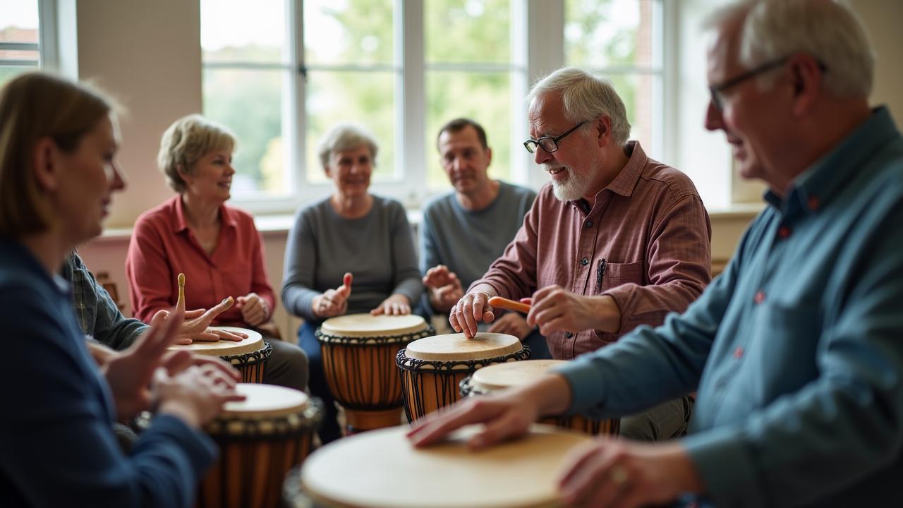 A group music therapy session in Dublin