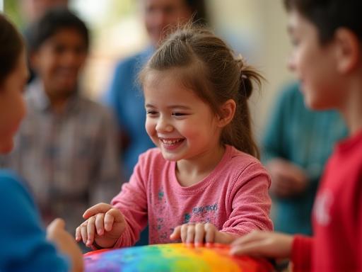 A participant engaging in music-based activities